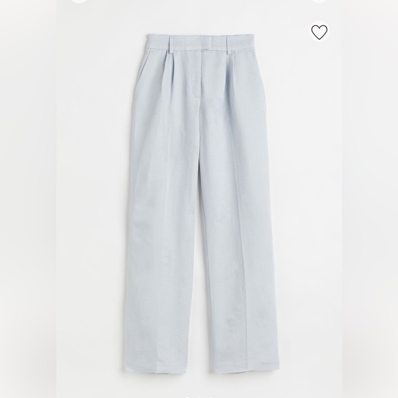 H&M Pants & Jumpsuits Hm Blue Linen Pants Poshmark